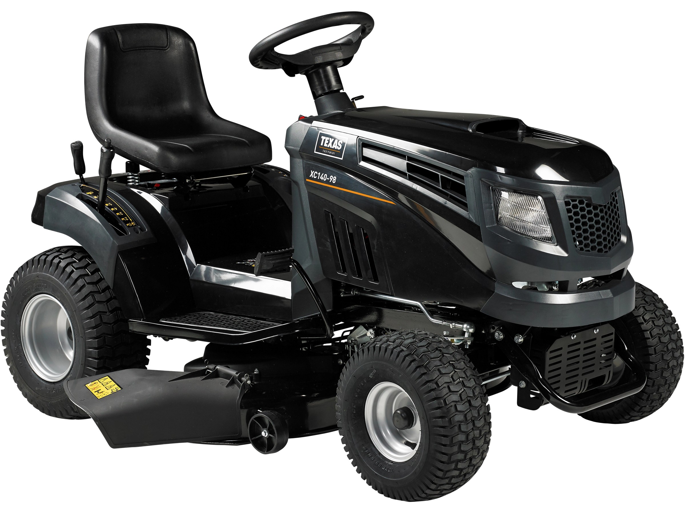 Texas XC140-98 Rasentraktor mit Heck-Grasaufnahme