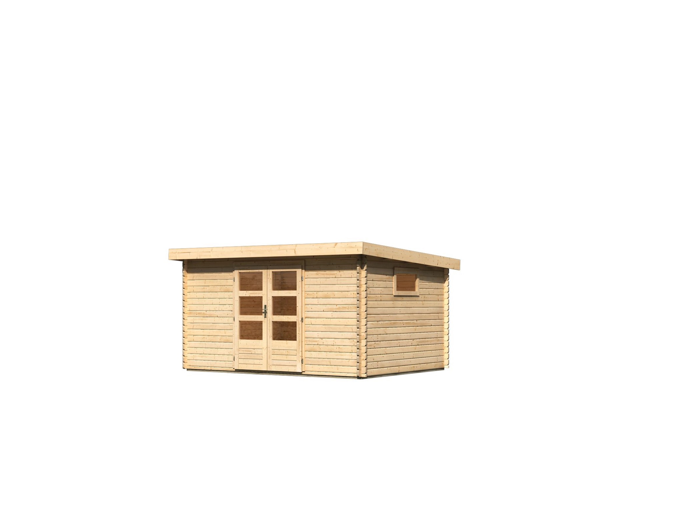 Karibu Holz-Gartenhaus Jeebel 5 Natur Pultdach Unbehandelt 372 cm x 282 cm