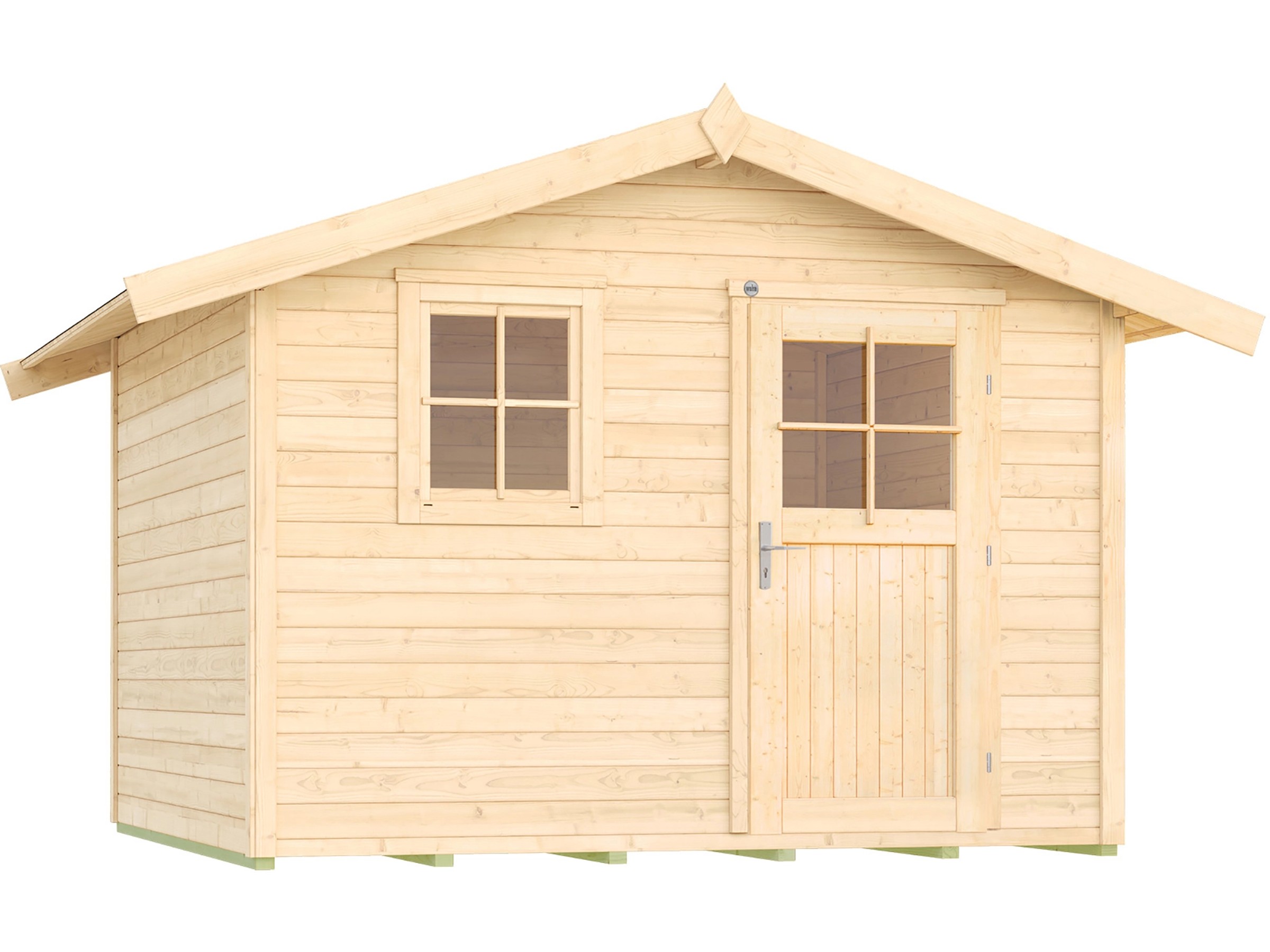 Gartenhaus 123 Gr.3 Satteldach Natur 28 mm