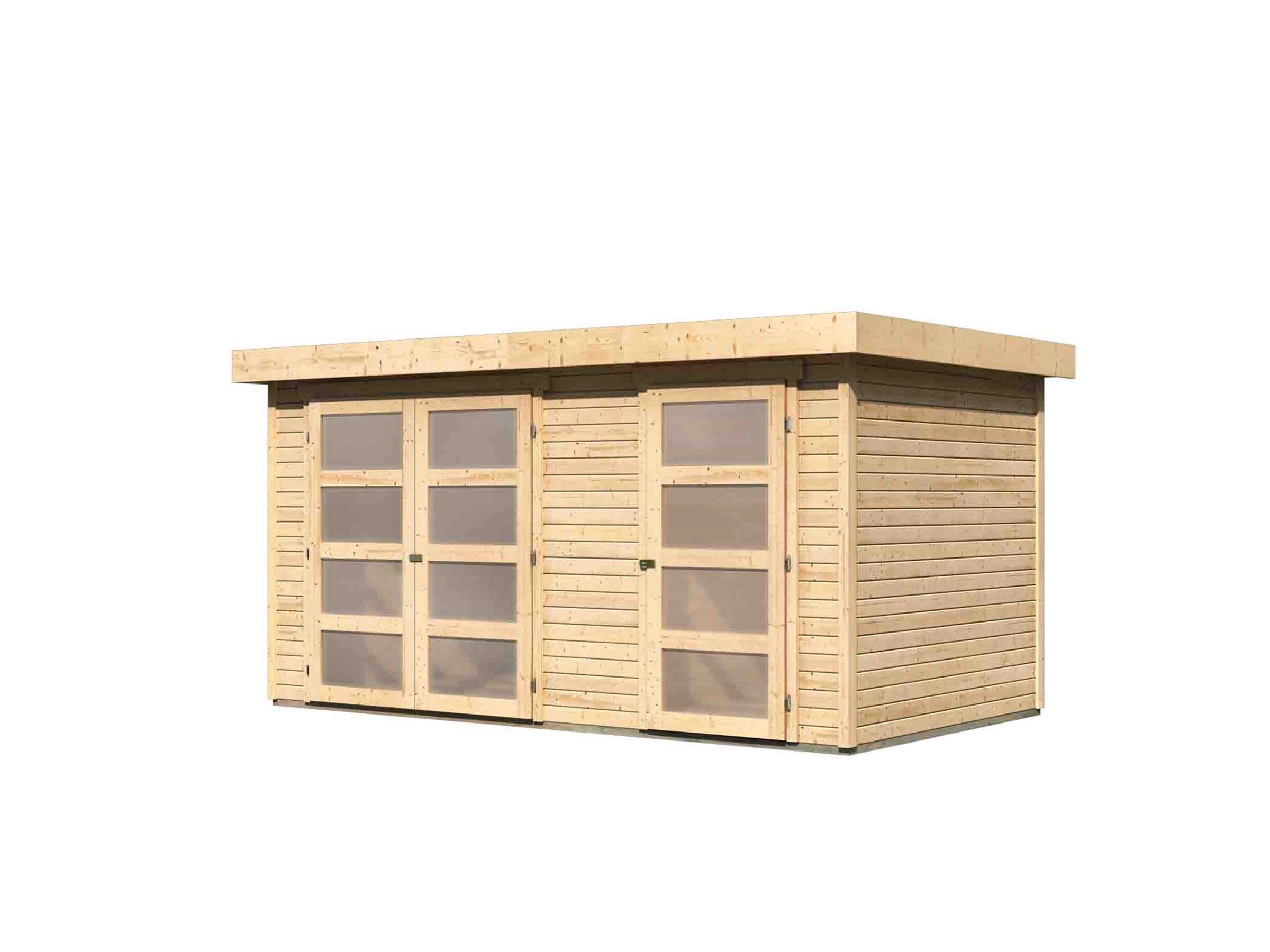 Karibu Holz-Gartenhaus Nürnberg Natur BxT: 400 cm x 213 cm
