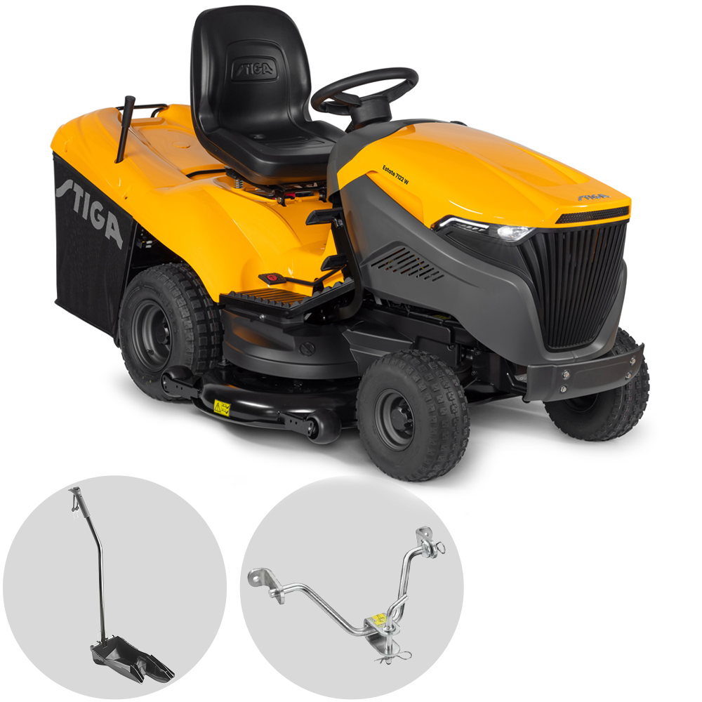 Stiga Estate 7122 W - Rasentraktor - Motor ST 700 Twin - Hydrostatgetriebe - Fangkorb - Mulchen