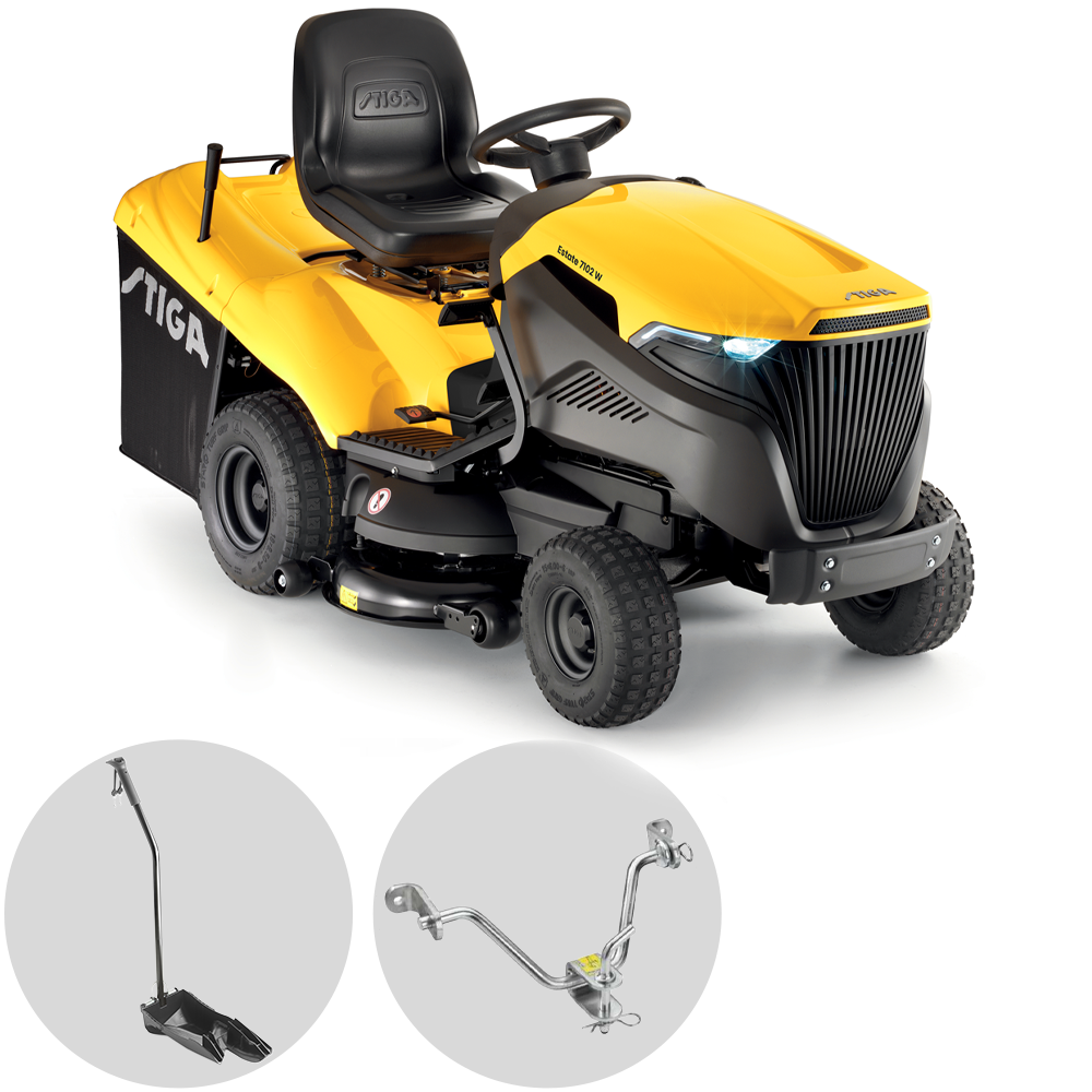 Stiga Estate 7102 W - Rasentraktor - Motor ST 700 Twin - Hydrostatgetriebe - Fangkorb - Mulchen