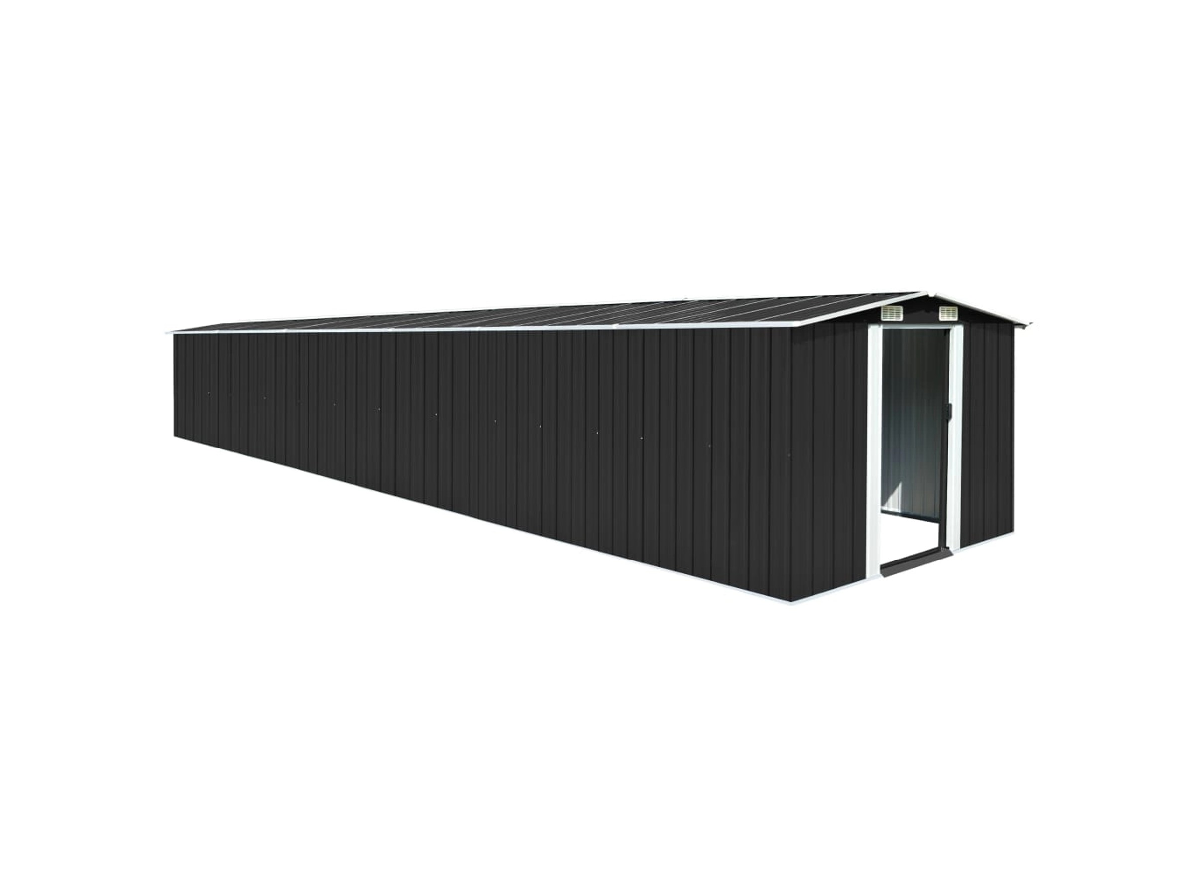 vidaXL Gerätehaus Anthrazit 257x779x181 cm Verzinkter Stahl 661648