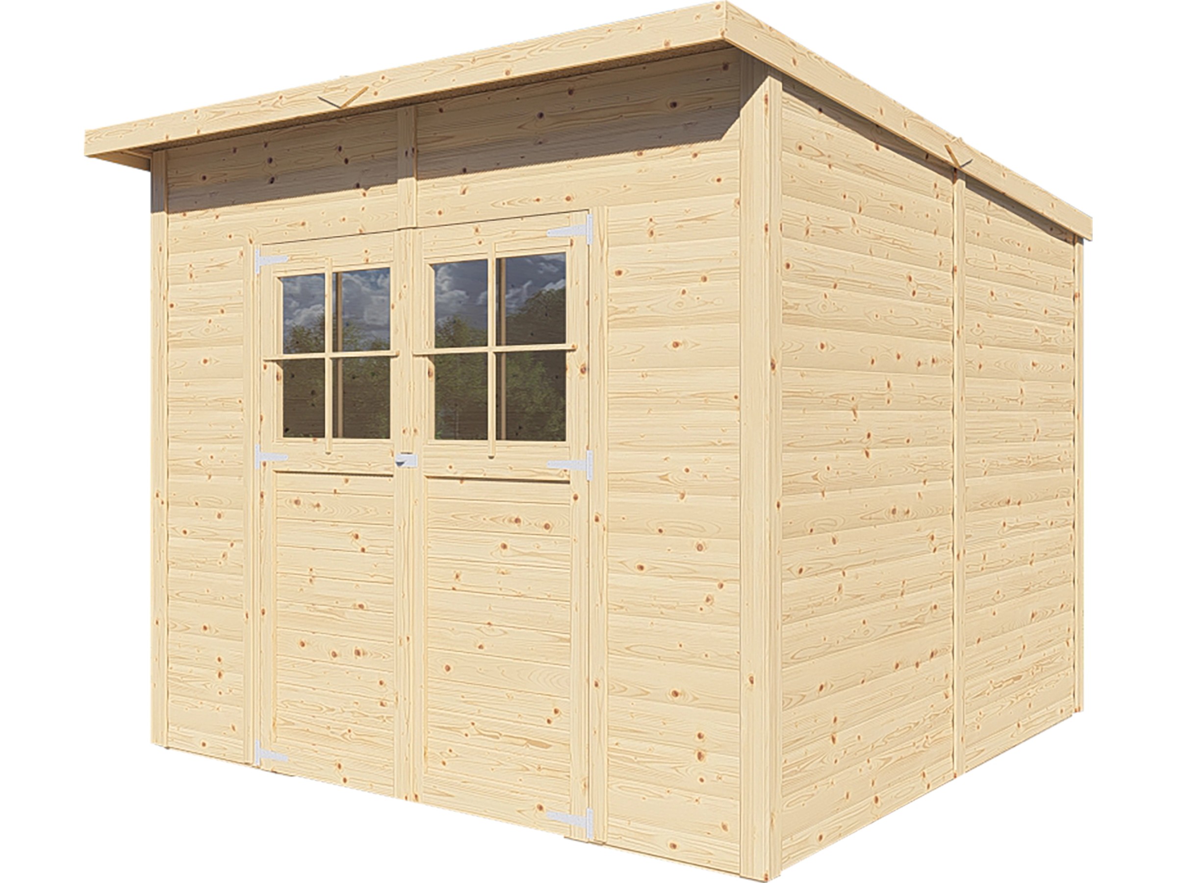 Bertilo Holz-Gartenhaus Osterbek 245 cm x 239 cm Natur FSC®