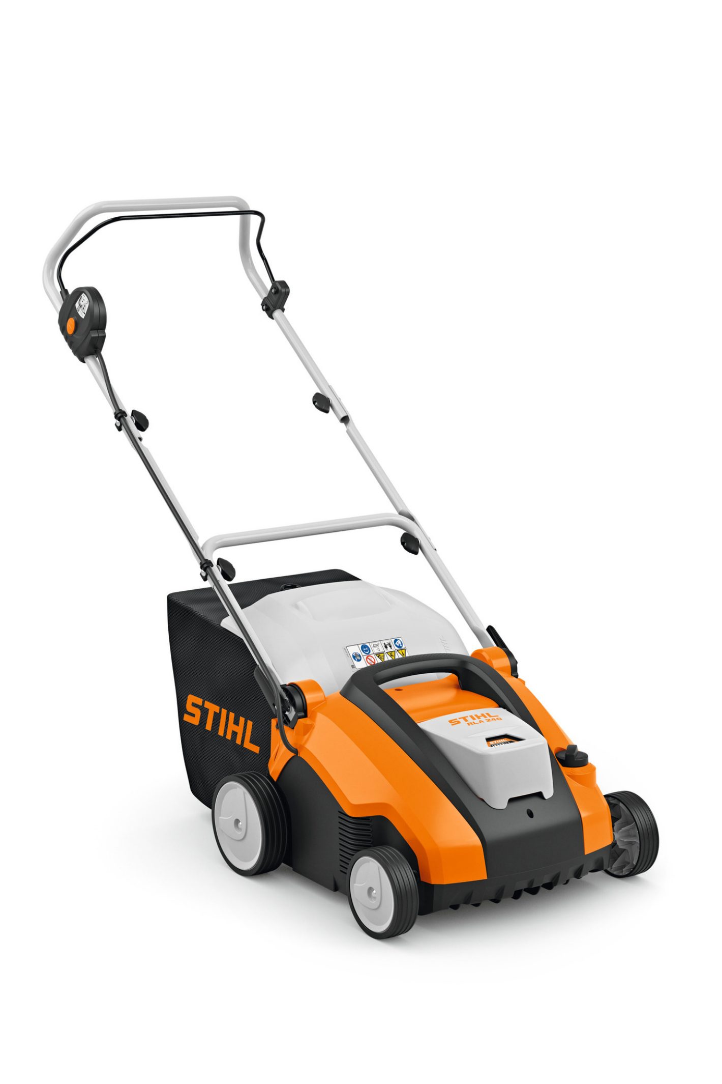 STIHL RLA240 36V Akku-Vertikutierer Arbeitsbreite 34 cm 50Lt Aufsteckkorb