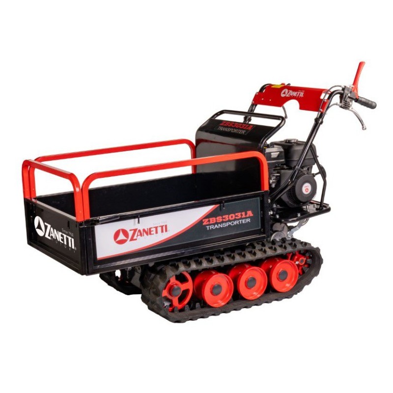ZANETTI ZBS3031A 196cc Benzin-Schubkarre mit 3 Rollen, Tragkraft 300kg